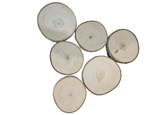 Aspen Wood Slices 3 1/2" to 4" x 1/2" thick.  Kiln Dried & Wholesale