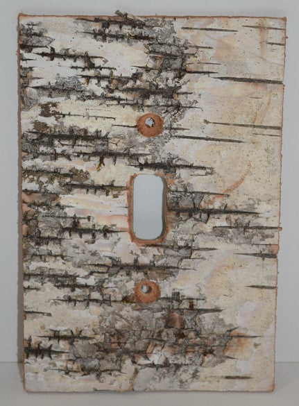 Birch Bark -No Sticks-Switch Plate, Receptacle and Rocker Plate Covers