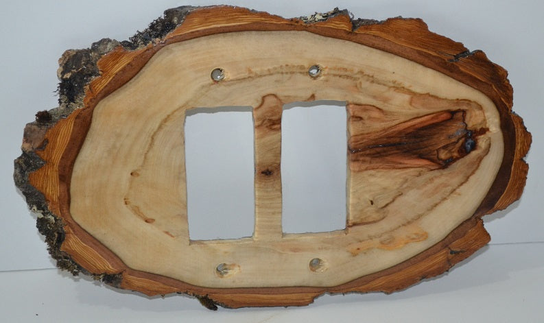 Log Slice Switch Plates, Toggle, Rocker/GFI & Receptacle/Duplex Covers