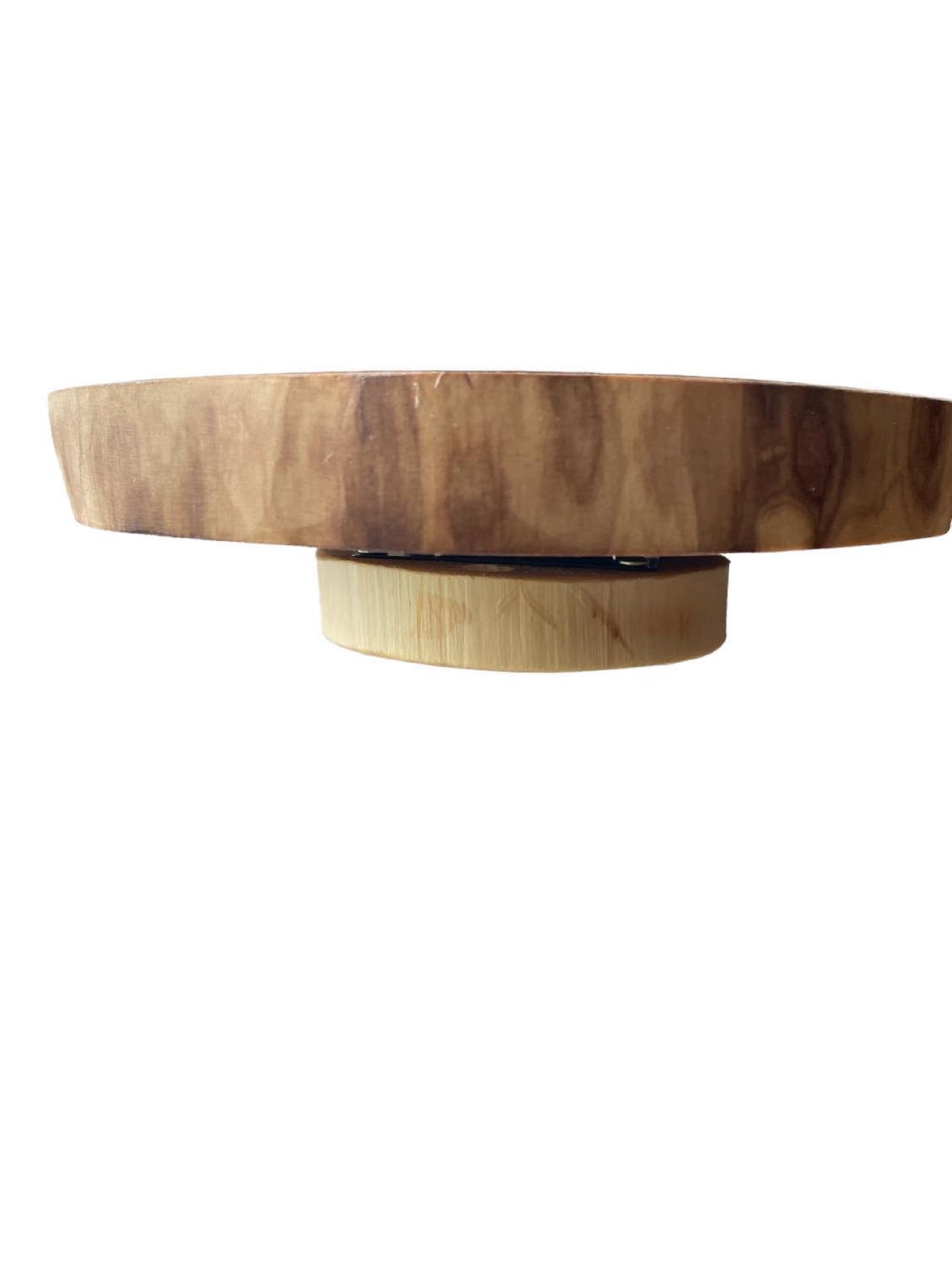 Rustic Lazy Susan Hand Crafted with Log Slices No Bark Turn Table