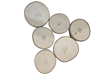 Aspen Wood Slices 3" to 4" x 1/2" thick.  Kiln Dried & Wholesale Not Sanded