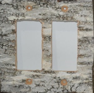 Birch Bark -No Sticks-Switch Plate, Receptacle and Rocker Plate Covers