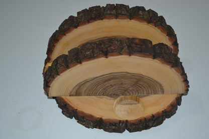 Rustic Log Slice Napkin Holder
