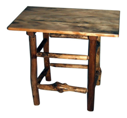 Rustic Maple Log End Table